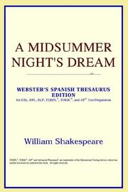 Cover of: A Midsummer Night's Dream (Webster's Spanish Thesaurus Edition) by ICON Reference