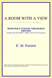 Cover of: A Room with a View (Webster's Italian Thesaurus Edition) by ICON Reference