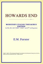 Cover of: Howards End (Webster's Italian Thesaurus Edition) by ICON Reference