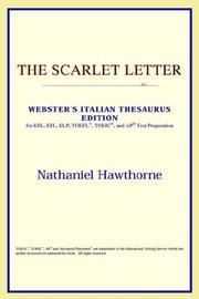 Cover of: The Scarlet Letter (Webster's Italian Thesaurus Edition) by ICON Reference