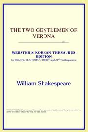 Cover of: The Two Gentlemen of Verona (Webster's Korean Thesaurus Edition) by ICON Reference