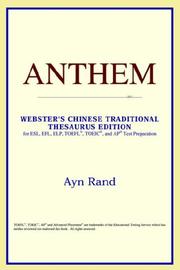 Cover of: Anthem (Webster's Chinese-Traditional Thesaurus Edition) by ICON Reference