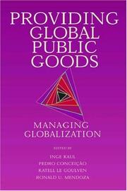 Cover of: Providing Global Public Goods | 