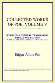 Cover of: Collected Works of Poe, Volume V (Webster's Chinese-Traditional Thesaurus Edition) by ICON Reference