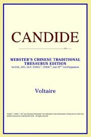 Cover of: Candide (Webster's Chinese-Traditional Thesaurus Edition) by ICON Reference