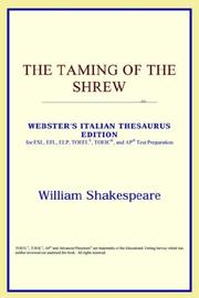 Cover of: The Taming of the Shrew (Webster's Italian Thesaurus Edition) by ICON Reference