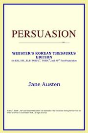 Cover of: Persuasion (Webster's Korean Thesaurus Edition) by ICON Reference