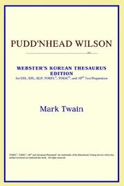 Cover of: Pudd'nhead Wilson (Webster's Korean Thesaurus Edition) by ICON Reference