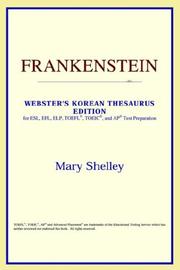 Cover of: Frankenstein (Webster's Korean Thesaurus Edition) by Mary Shelley, ICON Reference