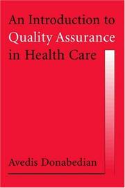 An Introduction to Quality Assurance in Health Care by Avedis Donabedian
