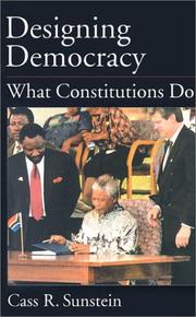 Cover of: Designing Democracy by Cass R. Sunstein