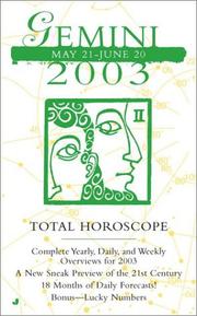 Cover of: Total Horoscopes 2003 by Unauthored, Unauthored