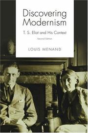 Cover of: Discovering Modernism by Louis Menand