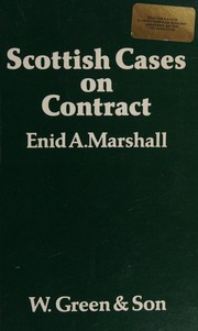 Cover of: Scottish cases on contract