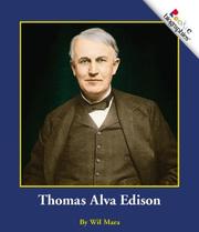Cover of: Thomas Alva Edison (Rookie Biographies)