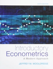 Introductory Econometrics by Jeffrey M. Wooldridge
