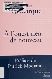 Cover of: À l'ouest rien de nouveau by Erich Maria Remarque