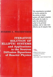 Cover of: Iterative solution of elliptic systems by Eugene L. Wachspress