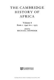 Cover of: The Cambridge History of Africa by Michael Crowder