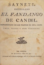 Cover of: Saynete intitulado El fandango de candil