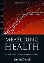 Cover of: Measuring Health: A Guide to Rating Scales and Questionnaires