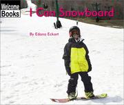 Cover of: I Can Snowboard (Welcome Books: Sports)
