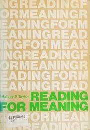 Cover of: Reading for meaning