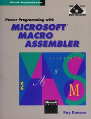 Power programming with Microsoft Macro Assembler by Ray Duncan