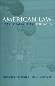 Cover of: American Law in a Global Context: The Basics