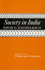 Cover of: Society in India: Volume 2: Change and Continuity