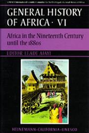 Cover of: UNESCO General History of Africa, Vol. VI by J. F. Ade Ajayi