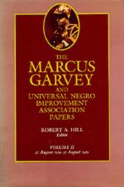 Cover of: The Marcus Garvey and Universal Negro Improvement Association Papers, Vol. II by Marcus Garvey