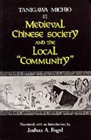 Cover of: Medieval Chinese society and the local "community"