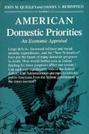 Cover of: American domestic priorities: an economic appraisal