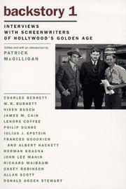 Cover of: Backstory 1: Interviews with Screenwriters of Hollywood's Golden Age (Backstory)