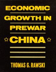 Cover of: Economic growth in prewar China
