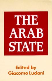 Cover of: The Arab state by edited by Giacomo Luciani.