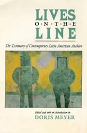 Cover of: Lives on the Line by Doris Meyer