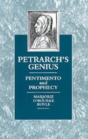 Cover of: Petrarch's genius: pentimento and prophecy