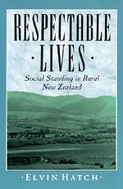 Cover of: Respectable Lives | Elvin Hatch