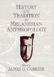 Cover of: History and tradition in Melanesian anthropology