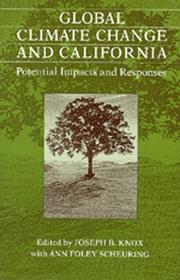 Cover of: Global Climate Change and California by Joseph B. Knox