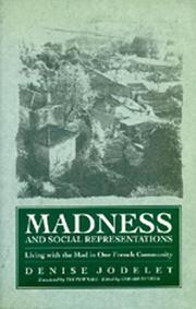 Cover of: Madness and Social Representation by Denise Jodelet