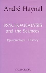 Cover of: Psychoanalysis and the sciences: epistemology--history