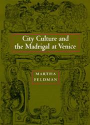 Cover of: City culture and the madrigal at Venice
