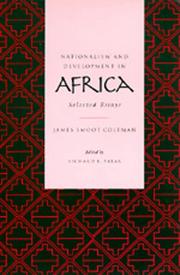 Cover of: Nationalism and development in Africa by James Smoot Coleman