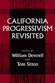 Cover of: California progressivism revisited