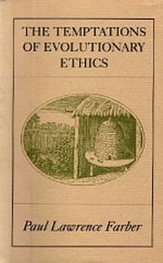 Cover of: The temptations of evolutionary ethics