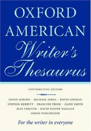 Cover of: The Oxford American writer's thesaurus