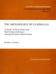 The archaeology of CA-Mno-2122 by Brooke S. Arkush